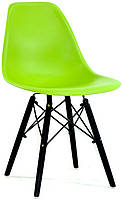 Стілець Nik Black зелений 48 ( салатовий) на чорних дерев'яних ніжках, дизайн Eames, код 9148, фото 2