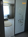 Міжкімнатні розсувні двері — наповнення матове скло з об'ємним малюнком, фото 2