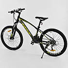 Велосипед Спортивний CORSO FURIOUS JYT 009 — 7008 колеса 24" дюйма DARK рама металева 13", 21 швидкість, фото 4