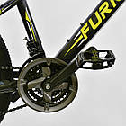 Велосипед Спортивний CORSO FURIOUS JYT 009 — 7008 колеса 24" дюйма DARK рама металева 13", 21 швидкість, фото 5