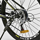 Велосипед Спортивний CORSO FURIOUS JYT 009 — 7008 колеса 24" дюйма DARK рама металева 13", 21 швидкість, фото 9