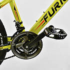 Велосипед Спортивний CORSO FURIOUS JYT 009 — 5567 колеса 24" дюйма YELLOW рама металева 13", 21 швидкість, фото 6