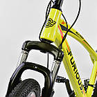 Велосипед Спортивний CORSO FURIOUS JYT 009 — 5567 колеса 24" дюйма YELLOW рама металева 13", 21 швидкість, фото 7