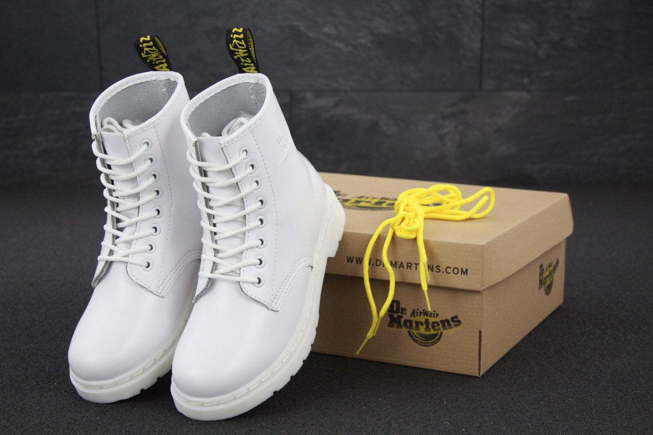 Жіночі білі Черевики Dr.Martens, фото 1