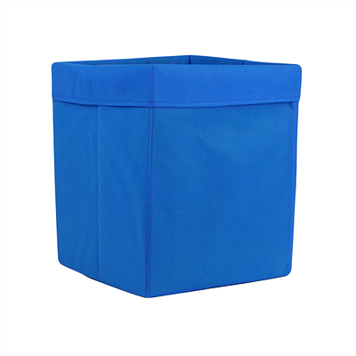 Скринька ( коробка ) для зберігання, 25*25*30 см, (спанбонд), з відворотом (синій)