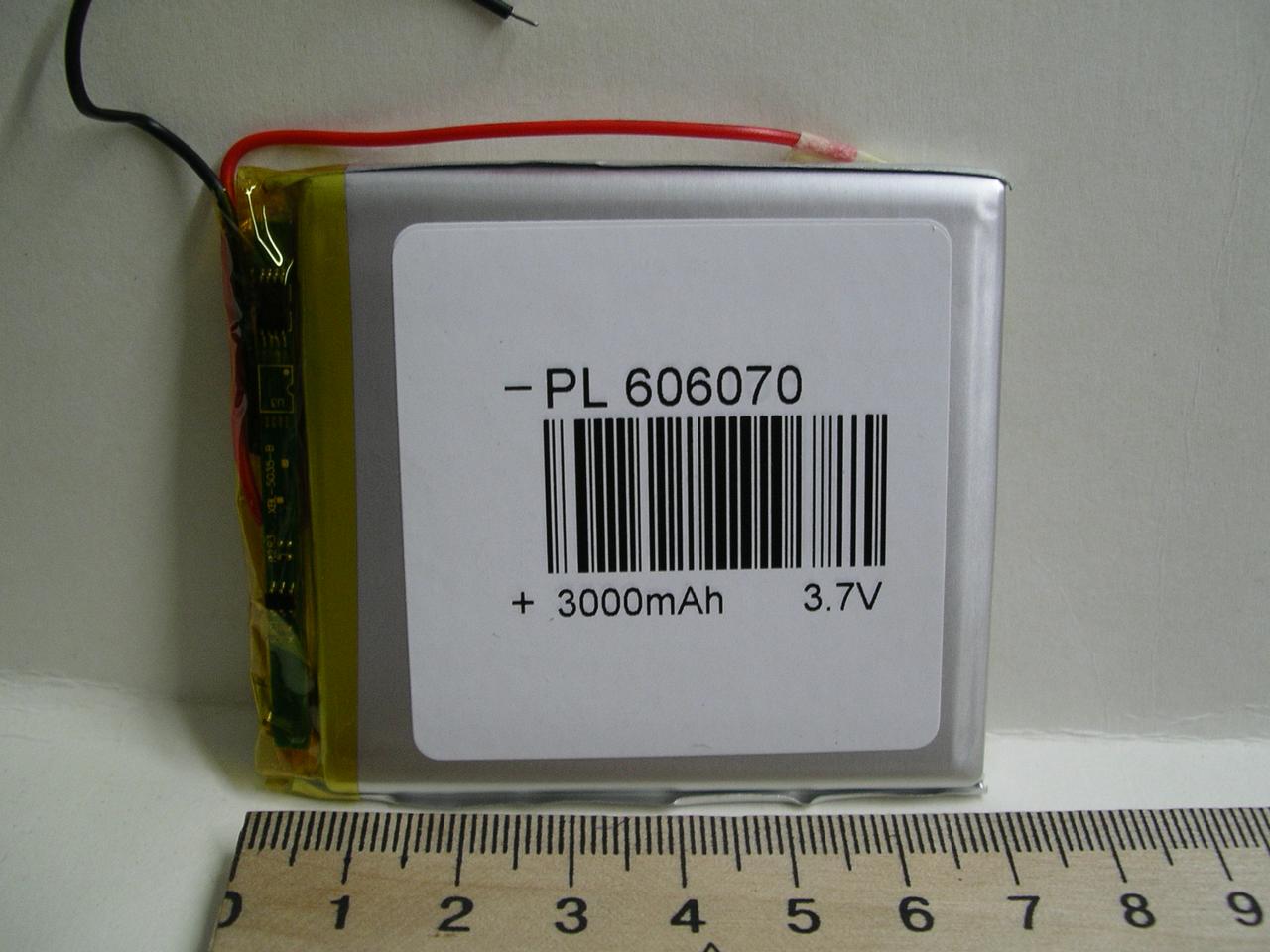 Акумулятор 606070, 3000 mAh 3.7V Li-pol літій-полімерний