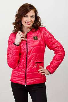 Куртка жіноча стьобана весна-осінь рожева 42