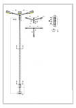 Кронштейни (головники) 3 — ріжковий зварений для опор вуличного освітлення 2,0 м., фото 2