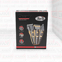 Набір для стрижки волосся 3в1 GM 595, аккумуляторна, фото 2