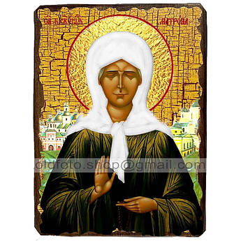 Ікона святої Матрони Свята Блаженна  ,ікона на дереві 130х170 мм