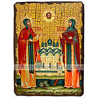 Икона Петр и Феврония Святые Муромские ,икона на дереве 130х170 мм