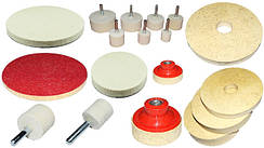 Фетрові полірувальні круги і насадки