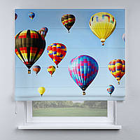 Римская фото штора Воздушные шары. Бесплатная доставка. 50*170