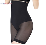 Жіночі безшовні корсетні стягувальні труси-шорти з високою посадкою для корекції фігури чорні, фото 2