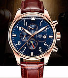 Чоловічий механічний годинник Carnival Grand Brown (автопідзавод, 25 каменів, сапфірове скло), фото 9