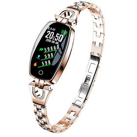 Жіночий смарт-годинник UWatch Smart SUPERMiss RoseGold зі сталевим ремінцем