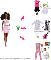 Кукла Барби Я могу быть Сюрприз Barbie Surprise Careers with Doll and Accessories, Brunette Curly GFX85