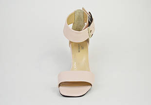 Босоніжки пудра на підборах Derem 2569 шкіра 36 розмір, фото 5