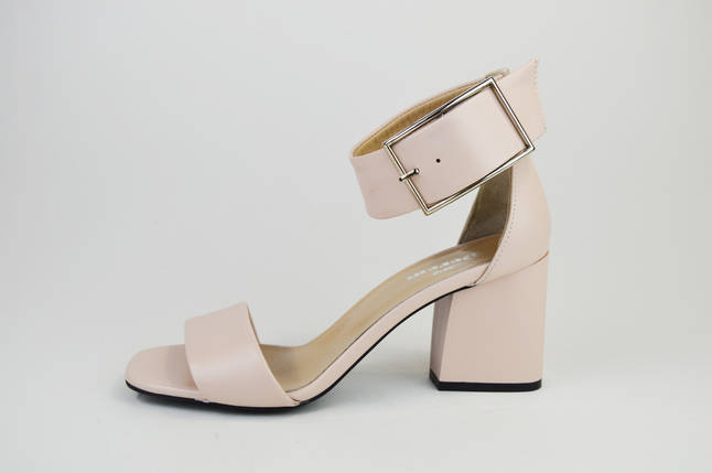 Босоніжки пудра на підборах Derem 2569 шкіра 36 розмір, фото 1