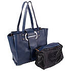 Сумка жіноча Fashion 2 в 1 темно-синя 401621Db, фото 3