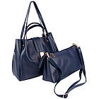 Сумка жіноча Fashion 2 в 1 темно-синя 401609Db, фото 2