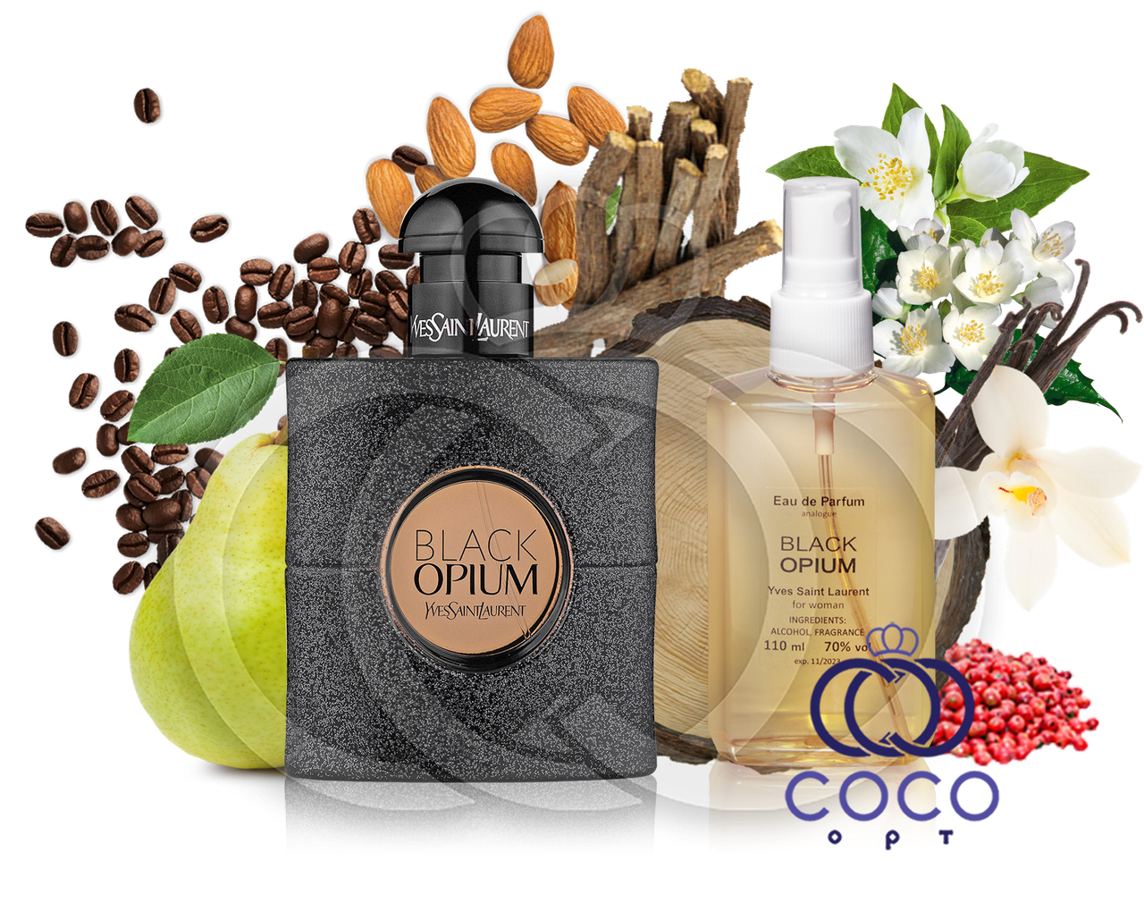 Жіноча парфумована вода Yves Saint Laurent Black Opium 110 Ml ОАЕ в пластиковій пляшці, фото 1
