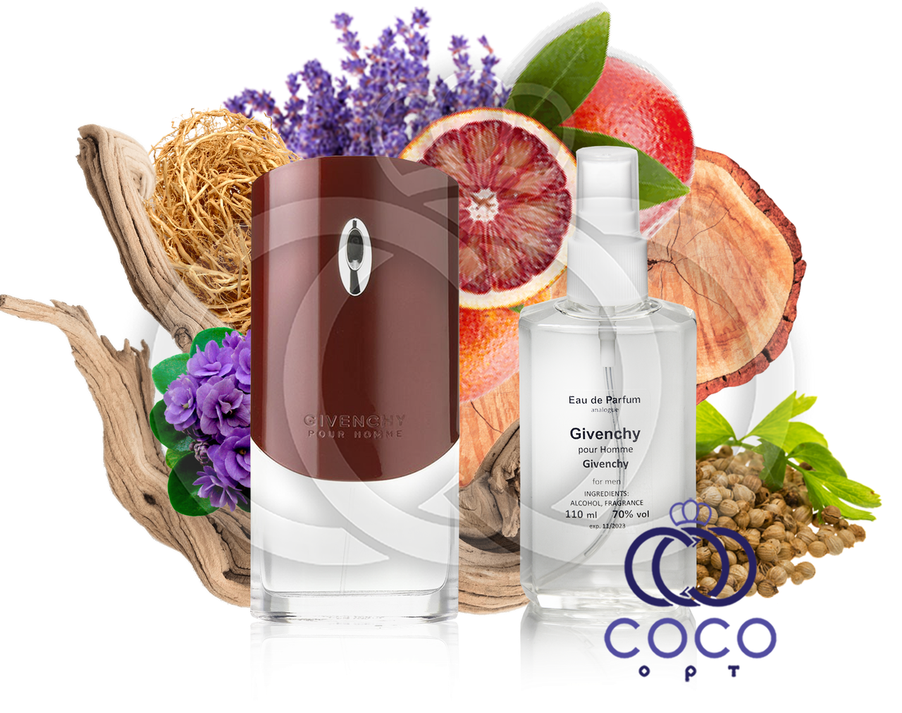 Чоловіча парфумована вода Givenchy Pour Homme 110 Ml ОАЕ в пластиковій пляшці, фото 1