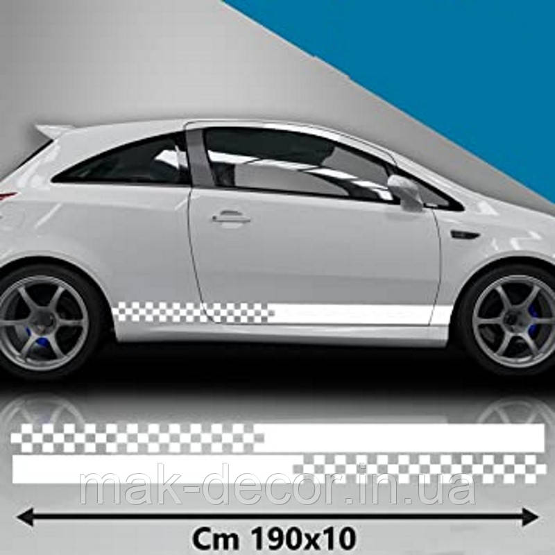 Вінілові наклейки на авто " Смуги 068 " 10х190 см