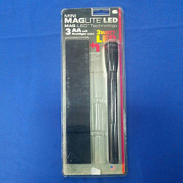Ліхтарик MagLite LED блист+3R6 черн 3W