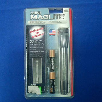 Ліхтарик MagLite +поясн.чохол+2R6 сірий