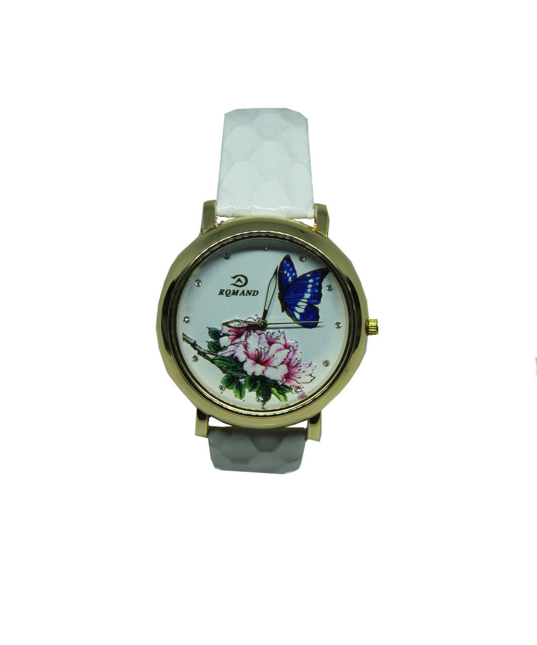 Годинник жіночий кварцовий "Метелик і квітка" Білий опт, фото 1