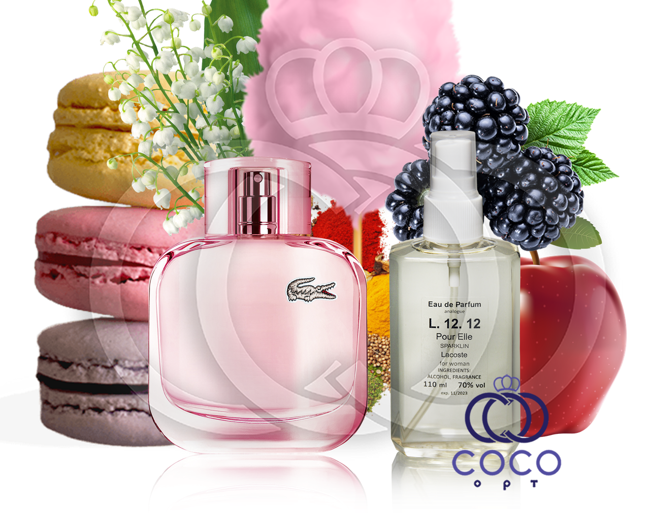 Жіноча парфумована вода Eau De Lacoste L. 12.12 Pour Elle Sparkling 110 ML ОАЕ в пластиковій бут, фото 1