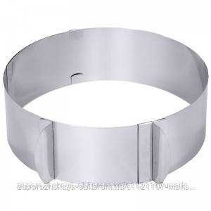 Рознімне кільце для випічки та складання тортів 10 см висота КИТАЙ (20-40 см) форма розсувна, фото 1