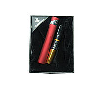 Зажигалка газовая в подарочной коробке с мундштуком "Дамская бордовая" опт