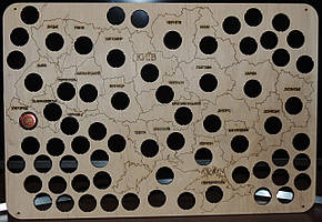 Пивна мапа України з містами City nlgth з підставками