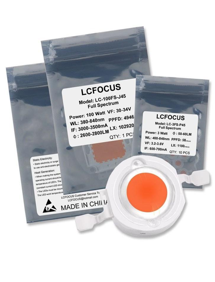 Надяскравий світлодіод Emitter 1 Вт Фіто Full Spectrum 380-840nm для рослин