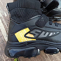 Крихітки шкіряні чорні дитячі кросівки шкарпетки nenke air vapormax літнє, фото 6