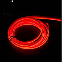 Красная неоновая EL лента Холодный неон 5 м декоративная подсветка салона украшение интерьера 3В 5В 12В