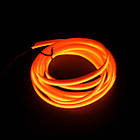 Помаранчева холодна неон. Неонова стрічка, 1,2,3,4 м. Декоративне освітлення салону. 3В,5В,12В