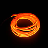 Оранжевая Холодный неон Неоновая лента 1-2-3-4 м декоративная подсветка салона 3В 5В 12В