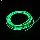 Зелена Холодний неон, Неонова стрічка, довжина 5 м. Декоративна підсвітка, прикраса інтер'єру. 3В, 5В,12В