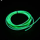Зелена Неонова стрічка Холодний неон довжина 1-2-3-4 м декоративне підсвічування салону 3В 5В 12В