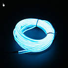 Блакитна Кришталево-Синя Холодний неон стрічка 1-2-3-4м декоративне підсвічування прикраса інтер'єру 3В 5В 12В