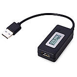 KCX-017 USB тестер вимірювання місткості, струму, напруги (Чорний), фото 4