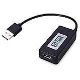 KCX-017 USB тестер вимірювання місткості, струму, напруги (Чорний), фото 5
