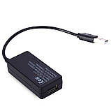 KCX-017 USB тестер вимірювання місткості, струму, напруги (Чорний), фото 5