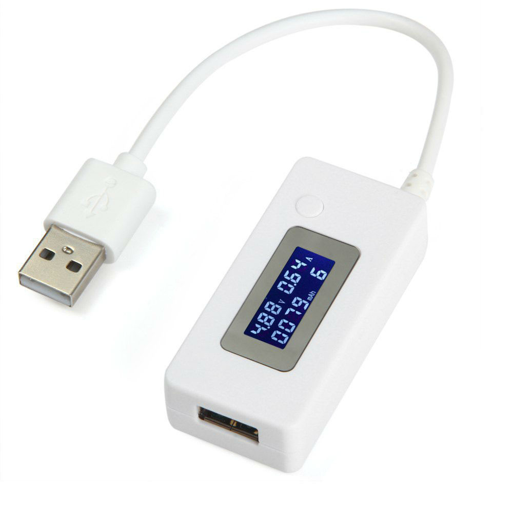 KCX-017 USB тестер вимірювання місткості, струму, напруги (Білий)