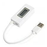 KCX-017 USB тестер вимірювання місткості, струму, напруги (Білий), фото 5