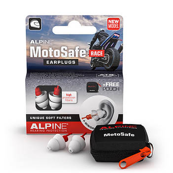 Беруші для мотоциклістів, байкерів Alpine MotoSafe Race (New) + чохол