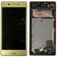 Дисплей Sony F5121 Xperia X, F5122, F8131, F8132 с сенсором (тачскрином) и рамкой золотистый Lime Gold